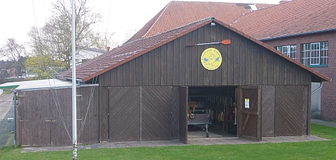 Das Bild zeigt das Bootshaus